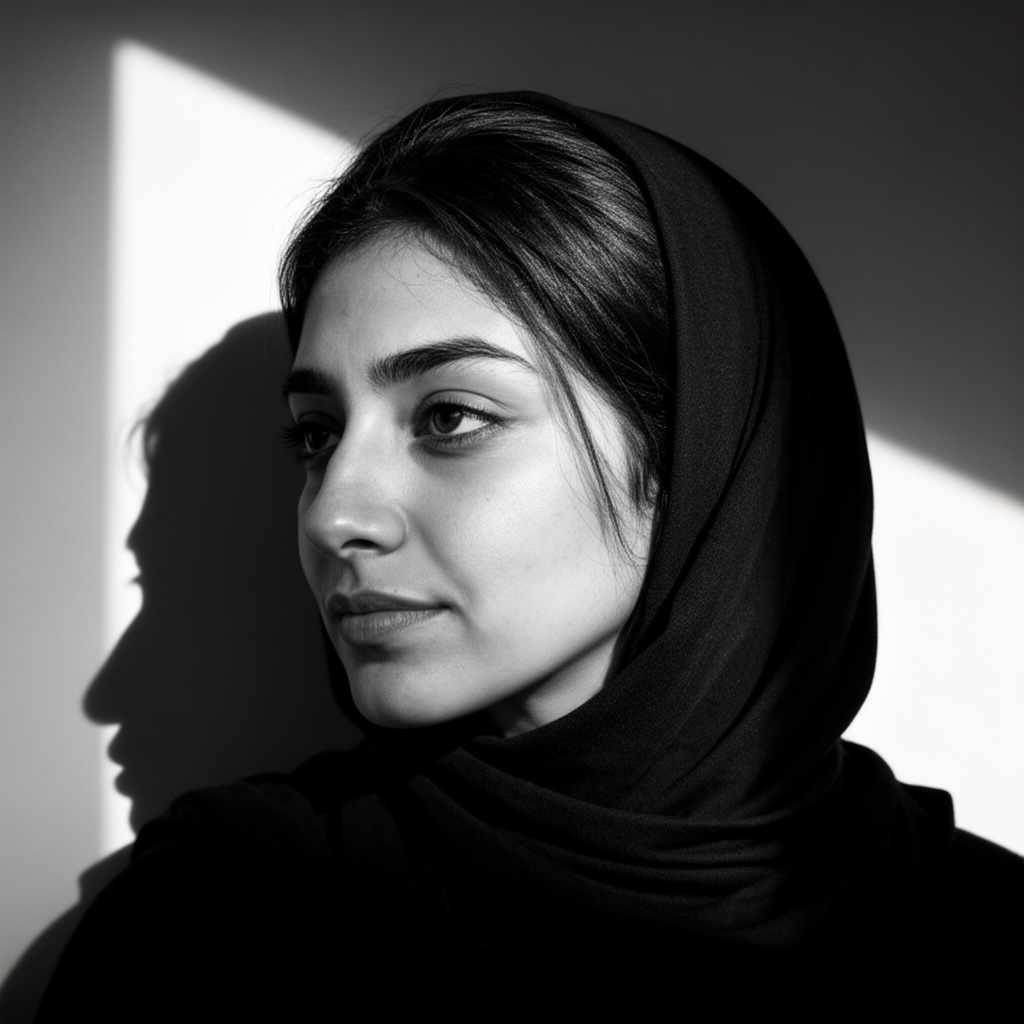 پرتره آتلیه سیاه‌وسفید