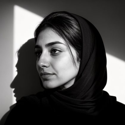 پرتره آتلیه سیاه‌وسفید
